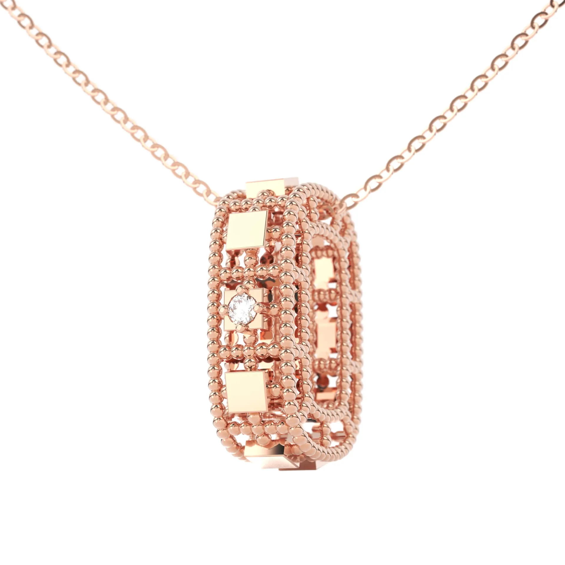 VERONA NECKLACE WITH DIAMONDS - Joyas Cabochon